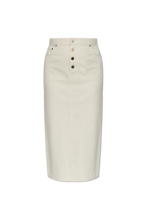 スカート ANINE BING Women Mid Skirts A 04 10733CO OMA10 BEIGE ANINE BING Beige buttoned pencil skirt | TheDoubleF